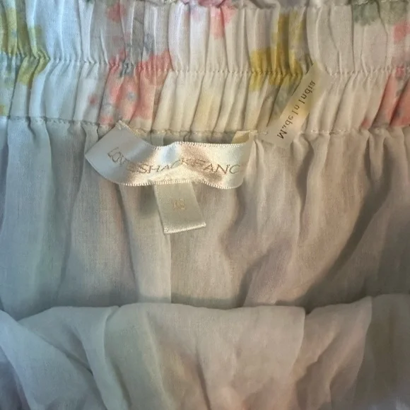 Love Shack Fancy Floral Tiered Mini Dress XS - Picture 3 of 6